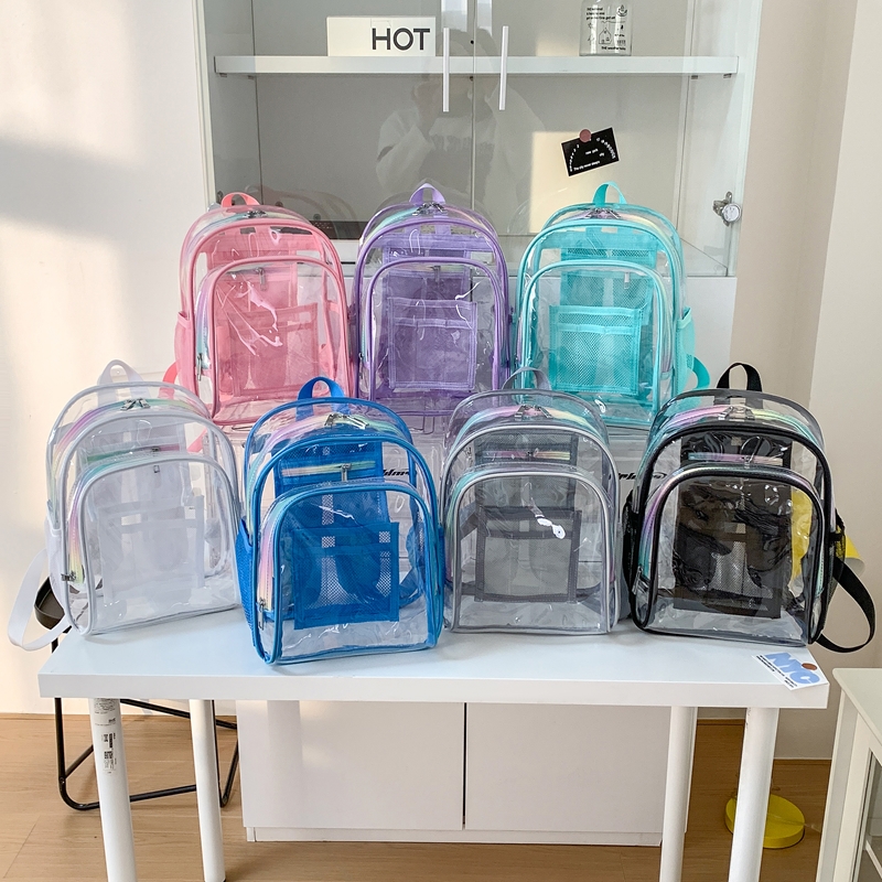 Women Bags For Sale - Mochila Transparente de PVC con Cierre,