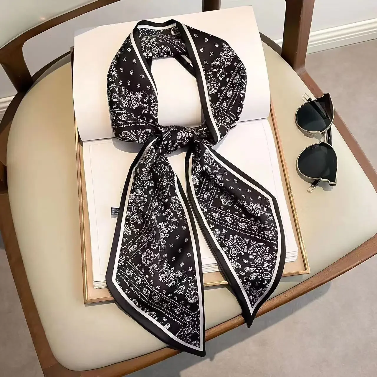 Women Bags Branded - Pañuelo estrecho con diseño estampado, diadema