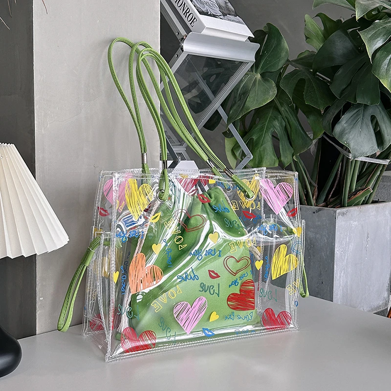 Jelly Bag Clear Pvc - Bolso transparente de verano con diseño