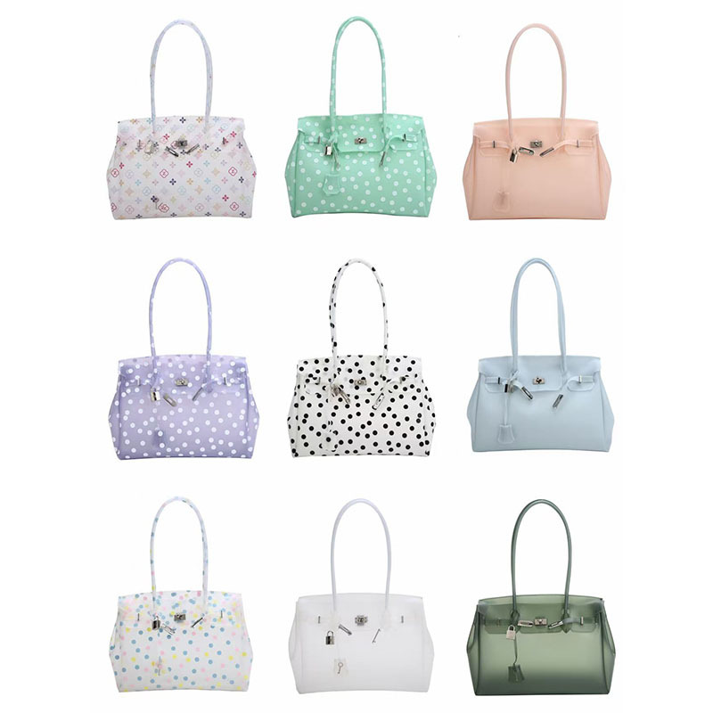 Jelly Bag Clear Pvc - Bolso de mano de PVC transparente