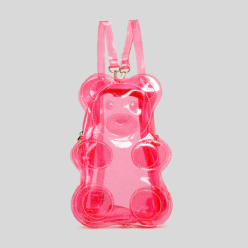 Jelly Bag Clear Pvc - Novedad, Mini mochila transparente con purpurina
