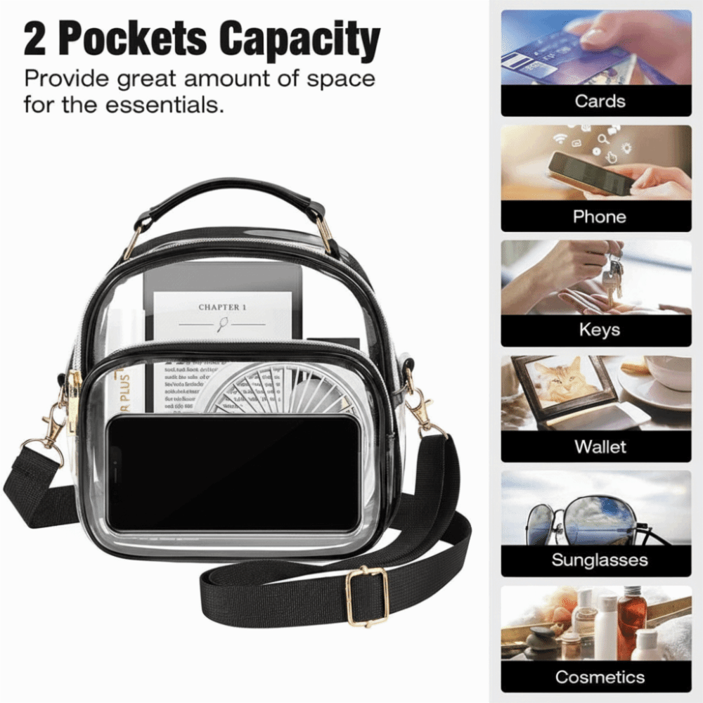 Jelly Bag Clear Pvc - Bolsos Transparentes Impermeables para Uso Casual,