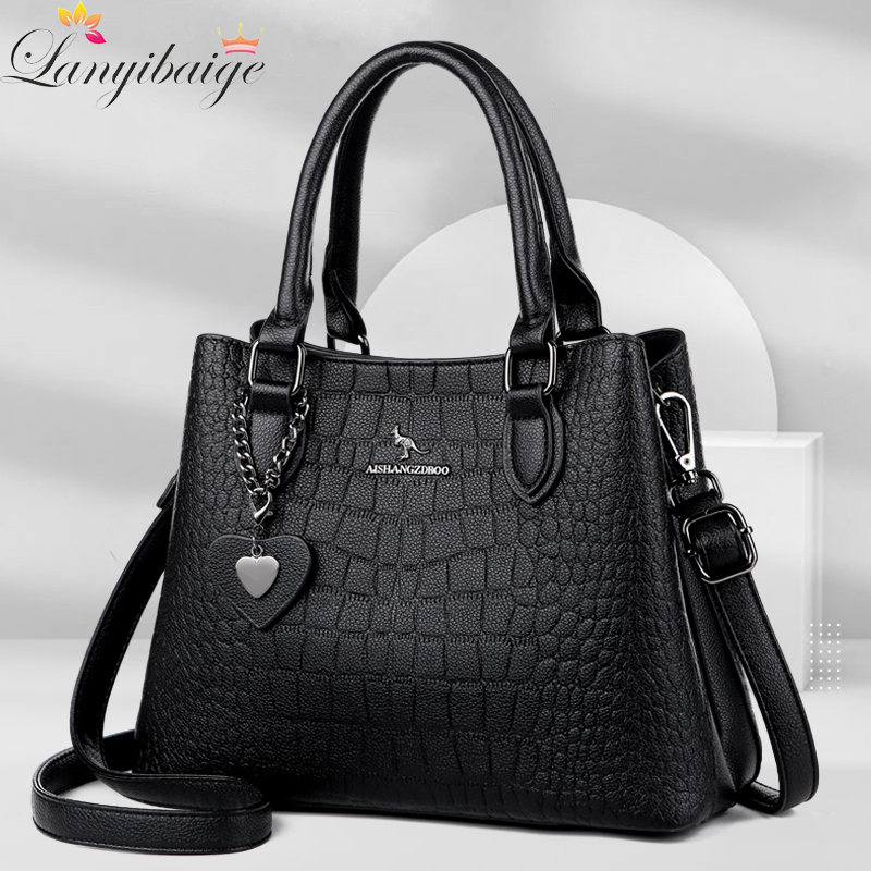 Doctor Bag Leather - Bolso cruzado de piel auténtica de