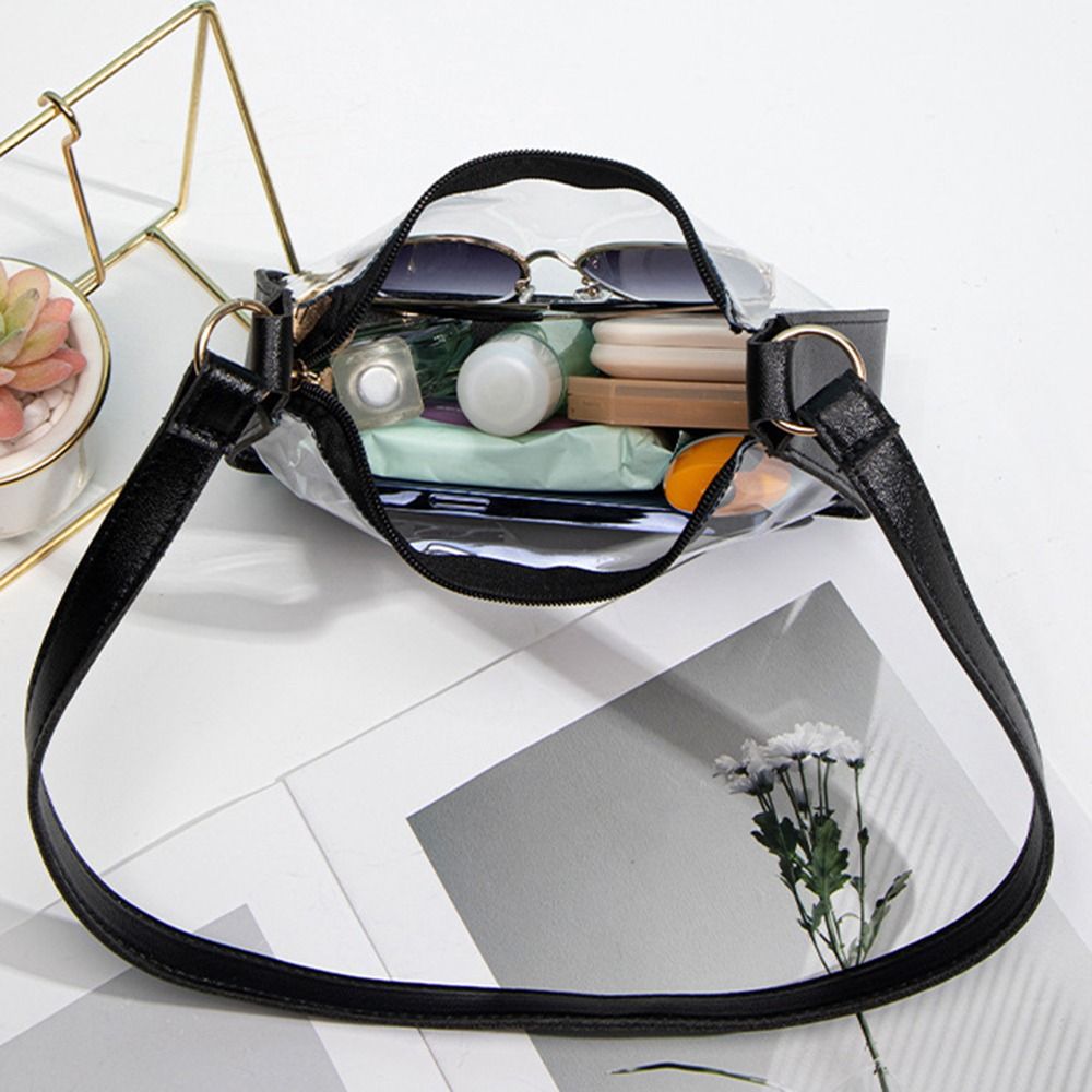 Jelly Bag Clear Pvc - Bolso cruzado impermeable, portátil, de gran