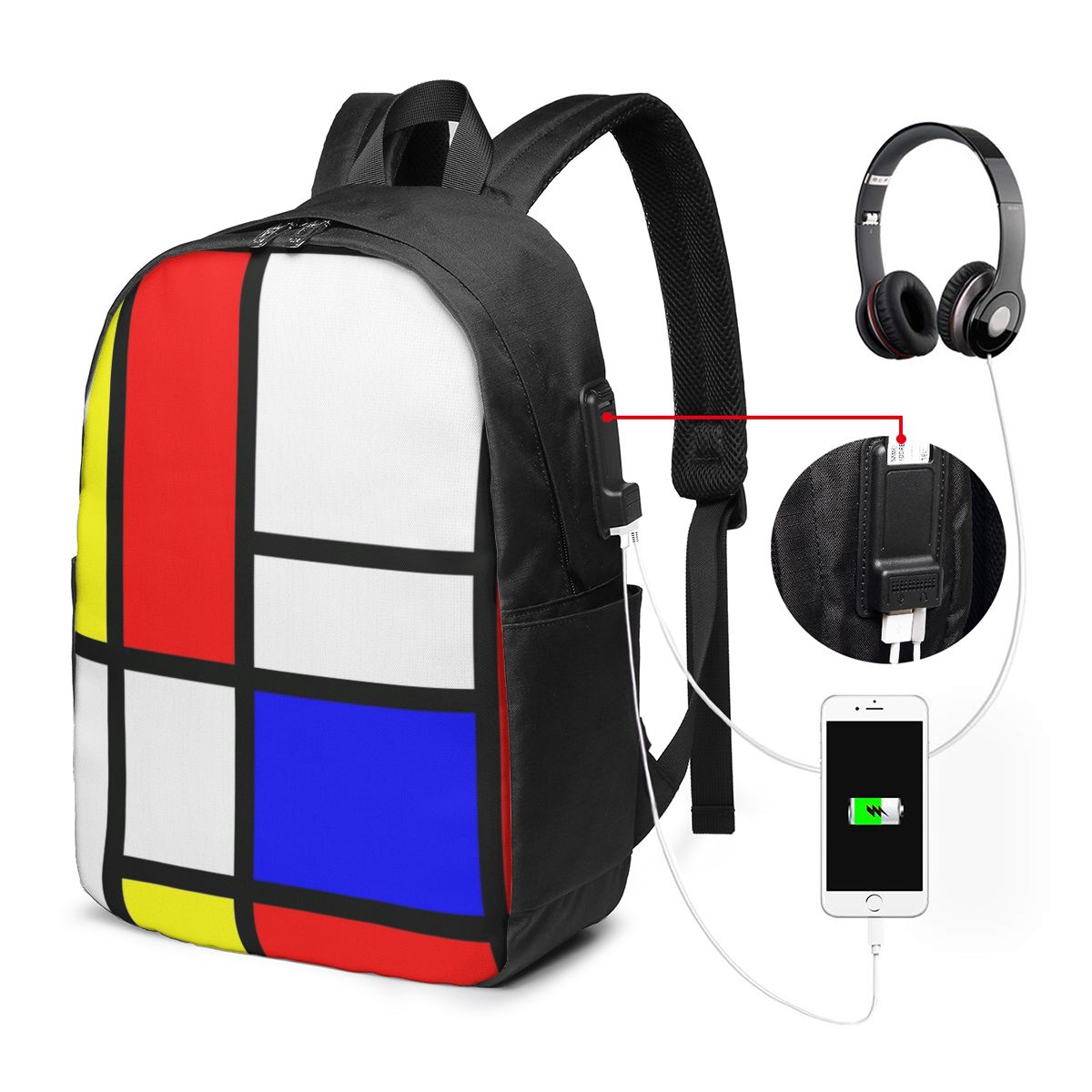 Mochila Piet Mondrian Composit - Women'S Bag reseña y precio