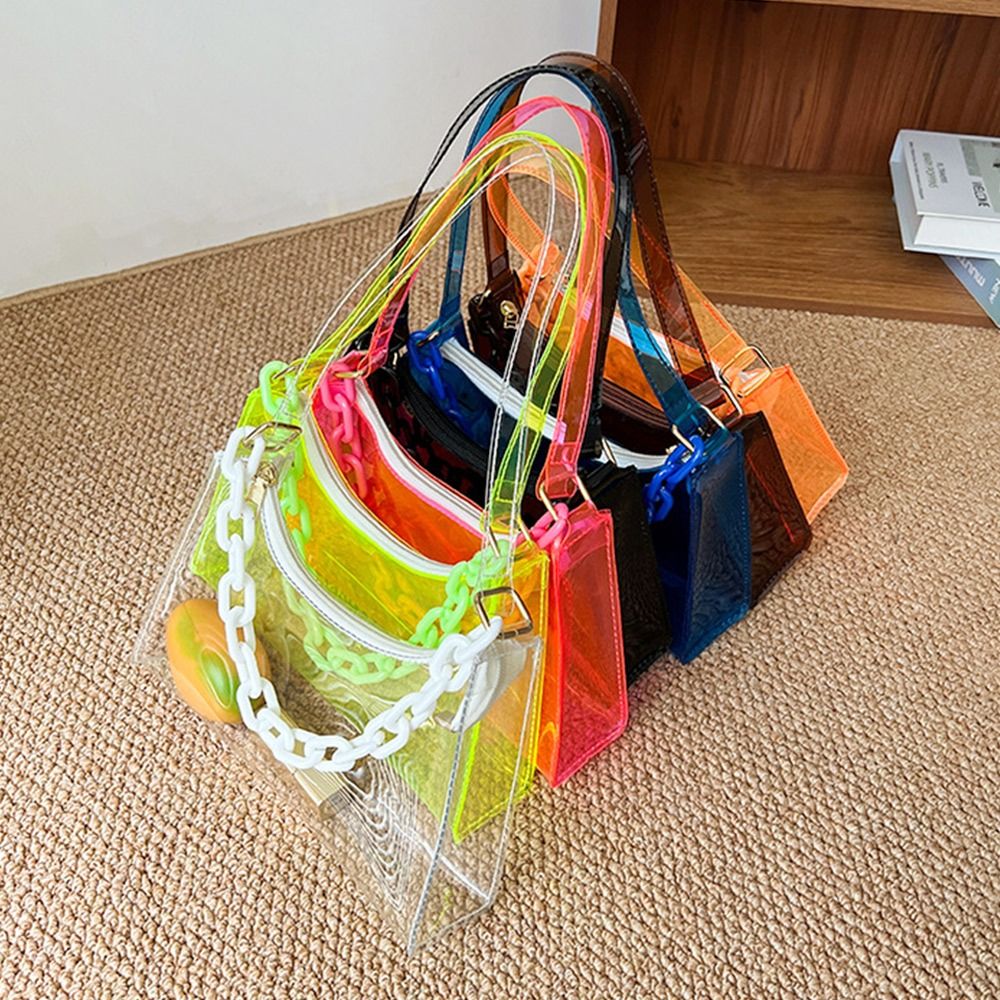 Bolsos de gelatina a la moda p - Jelly Bag Clear Pvc reseña y precio