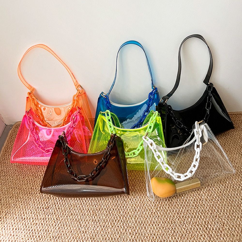 Bolsos de gelatina a la moda p - Jelly Bag Clear Pvc reseña y precio