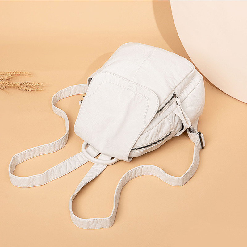 Mochila De Cuero lavado blanco - Women Bags H&M reseña y precio