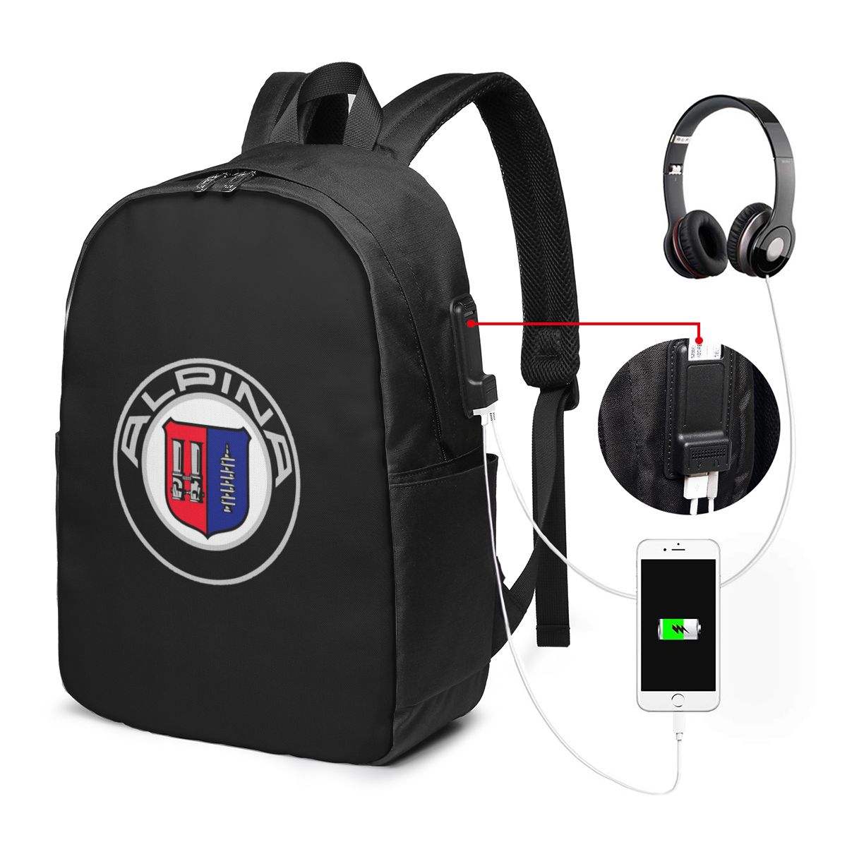 Alpina - Mochila con logotipos - Women'S Bag reseña y precio