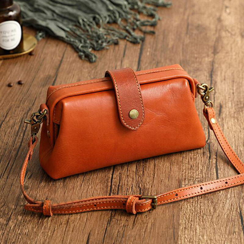Bolso de hombro de cuero genui - Doctor Bag Leather reseña y precio