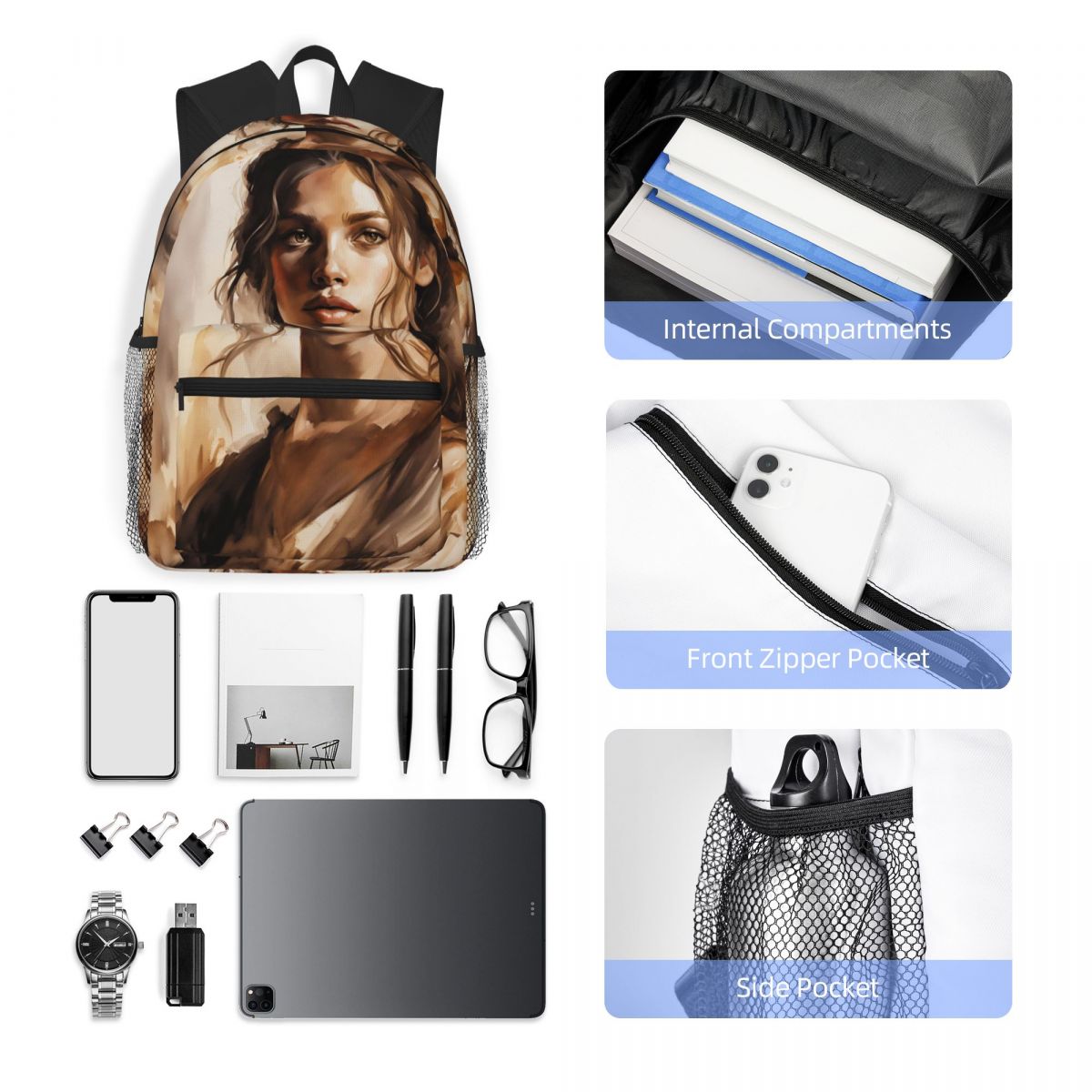 Mochila para estudiantes con p - Women Bags Next reseña y precio
