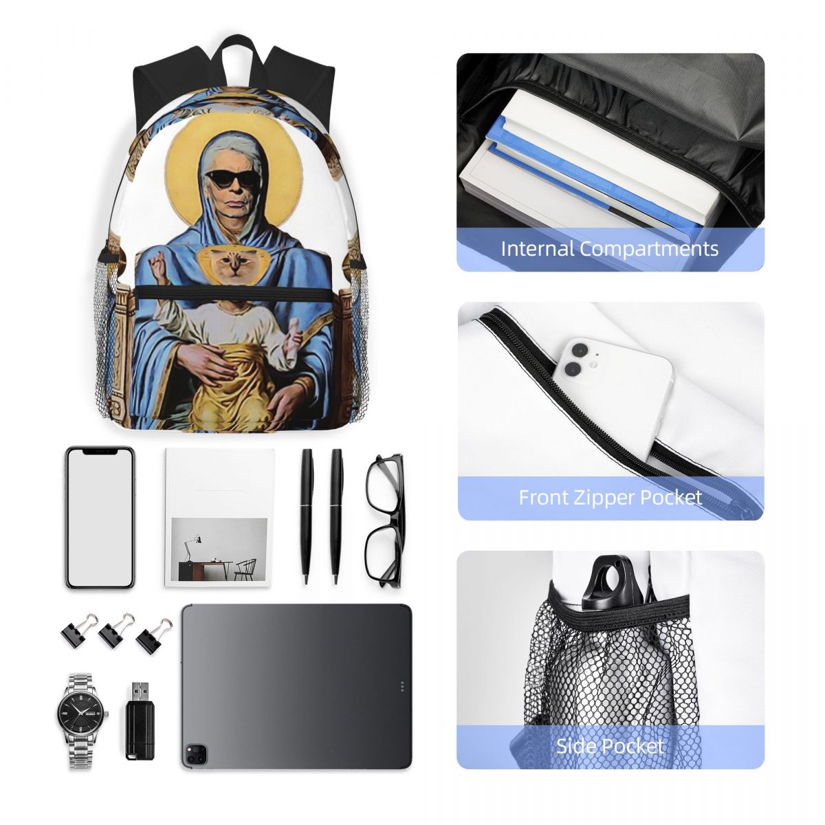 Mochila Karl Who con estampado - Women'S Karl Bags reseña y precio